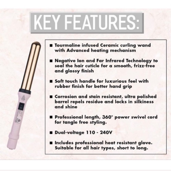 LANGE’ 32MM ONDULE’ CURLING WAND - Picture 6 of 16